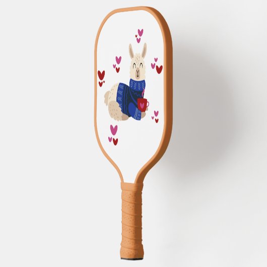 Cute Llama Love Pickleball Paddle (Links)