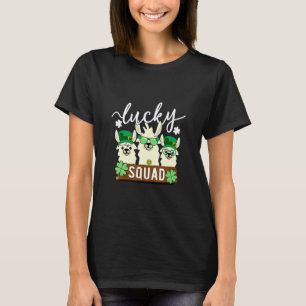 Cute Llama Lucky Squad - Funny Alpaca crew St Patr T-shirt