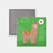 Cute Llama Magneet (Voorkant / Achterkant)