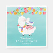 Cute Llama Mama Baby shower Paper Napkins Servet (Voorkant)