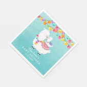 Cute Llama Mama Baby shower Paper Napkins Servet (Hoek)