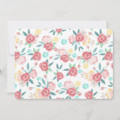 Cute Llama Mama Girl Baby shower Kaart (Achterkant)