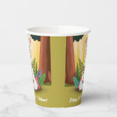 Cute Llama Meditating in Magical Forest Birthday Papieren Bekers (Links)