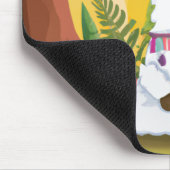 Cute Llama Meditating in Magical Forest Muismat (Hoek)