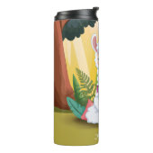 Cute Llama Meditating in Magical Forest Thermosbeker (Gedraaid links)