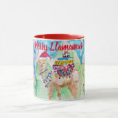Cute Llama Merry kerstart Girls Dames Mok (Midden)