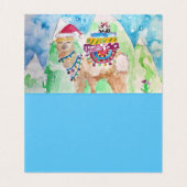 Cute Llama Merry-kerstkaart Kaart (Binnenkant ongevouwen)