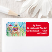 Cute Llama Merry kerstremisme Address Labels (Insitu)