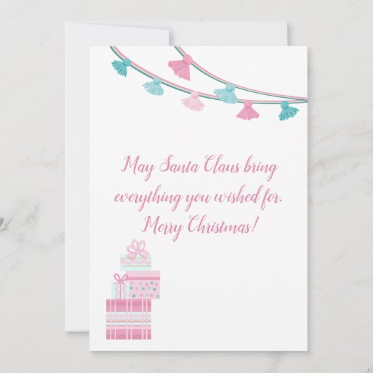 Cute Llama met kerstcadeaus (Achterkant)