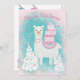 Cute Llama met kerstcadeaus
