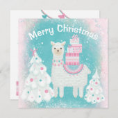 Cute Llama met kerstcadeaus (Voorkant / Achterkant)