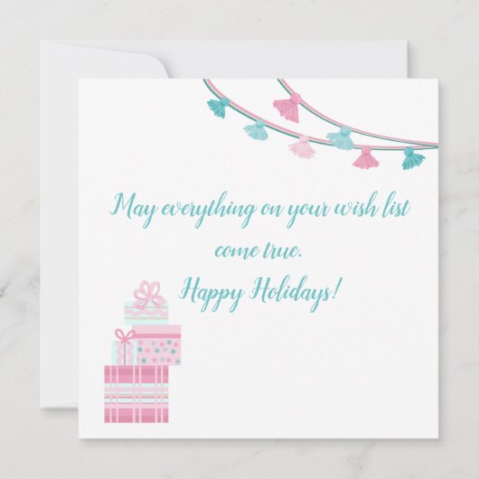 Cute Llama met kerstcadeaus (Achterkant)