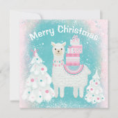 Cute Llama met kerstcadeaus (Voorkant)