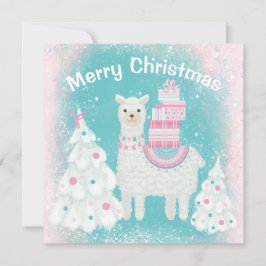 Cute Llama met kerstcadeaus