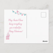 Cute Llama met kerstcadeaus Briefkaart (Achterkant)