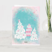 Cute Llama met kerstcadeaus Feestdagen Kaart (Achterkant)