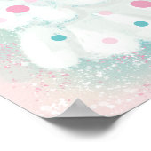Cute Llama met kerstcadeaus Poster (Hoek)