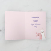 Cute Llama Mia in Love Valentijn Feestdagen Kaart (Binnen)