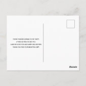 Cute Llama Motief op Stippen Dank Je Briefkaart (Achterkant)