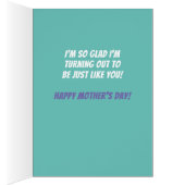 Cute Llama net als jij Moederdag Kaart (Binnen (Rechts))