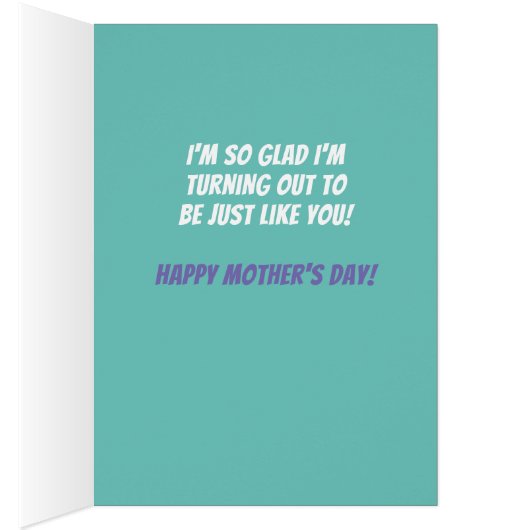 Cute Llama net als jij Moederdag Kaart (Binnen (Rechts))