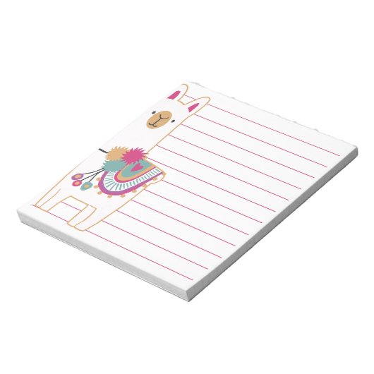 Cute llama notitieblok (Linkerzijde)