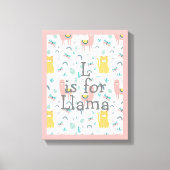 Cute llama Nursery Decor Canvas Afdruk (Voorkant)