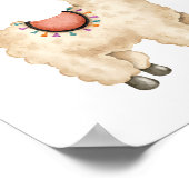 Cute Llama Nursery Poster Animal Kinder Room Print (Hoek)