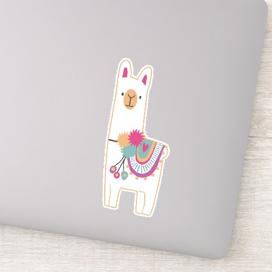 Cute llama-ontwerp sticker (Detail)