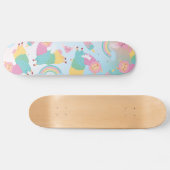 Cute llama pastels regenboog Kinder meisjes Persoonlijk Skateboard (Horizontaal)