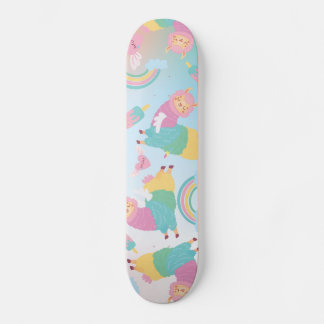 Cute llama pastels regenboog Kinder meisjes Persoonlijk Skateboard