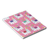 Cute Llama Pattern Notitieblok (Schuin)