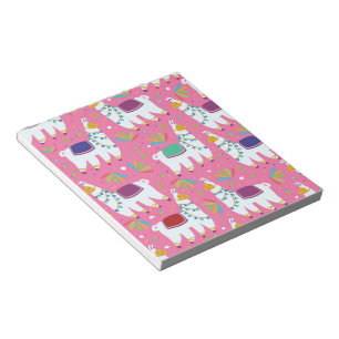 Cute Llama Pattern Notitieblok