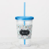 Cute Llama Pattern on Polka Dots Acryl Drinkbeker (Voorkant)