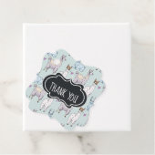 Cute Llama Pattern on Polka Dots Bedankt Bedankjes Labels (In situ)
