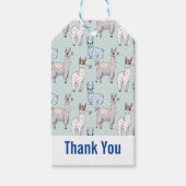 Cute Llama Pattern on Polka Dots Bedankt Cadeaulabel (Voorkant)