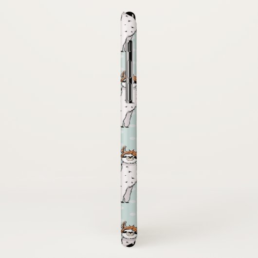 Cute Llama Pattern on Polka Dots Case-Mate iPhone Case (Achterkant/links)