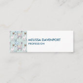 Cute Llama Pattern on Polka Dots Mini Visitekaartje (Voorkant)