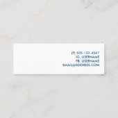 Cute Llama Pattern on Polka Dots Mini Visitekaartje (Achterkant)