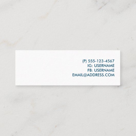 Cute Llama Pattern on Polka Dots Mini Visitekaartje (Achterkant)