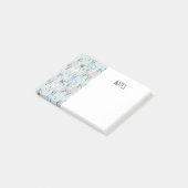 Cute Llama Pattern on Polka Dots Post-it® Notes (Schuin)