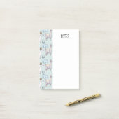 Cute Llama Pattern on Polka Dots Post-it® Notes (Op bureau)