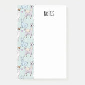 Cute Llama Pattern on Polka Dots Post-it® Notes (Voorkant)