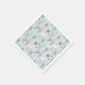 Cute Llama Pattern on Polka Dots Servet (Hoek)