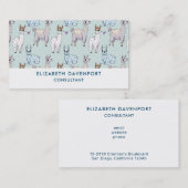 Cute Llama Pattern on Polka Dots Visitekaartje (Voorkant / Achterkant)