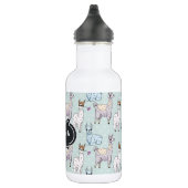 Cute Llama Pattern on Polka Dots Waterfles (Rechts)