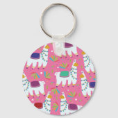Cute Llama Pattern Sleutelhanger (Voorkant)