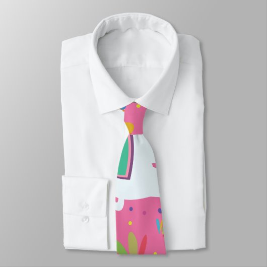 Cute Llama Pattern Stropdas (Gebonden)