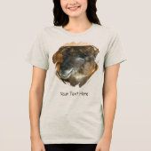 Cute Llama Personalized Animal  Tri-Blend Shirt (Voorkant)
