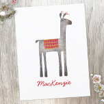 Cute Llama Persoonlijk Briefkaart<br><div class="desc">Een leuke lama of alfanaca die u kunt aanpassen met uw eigen naam,  citaat of grappig gezegde.</div>